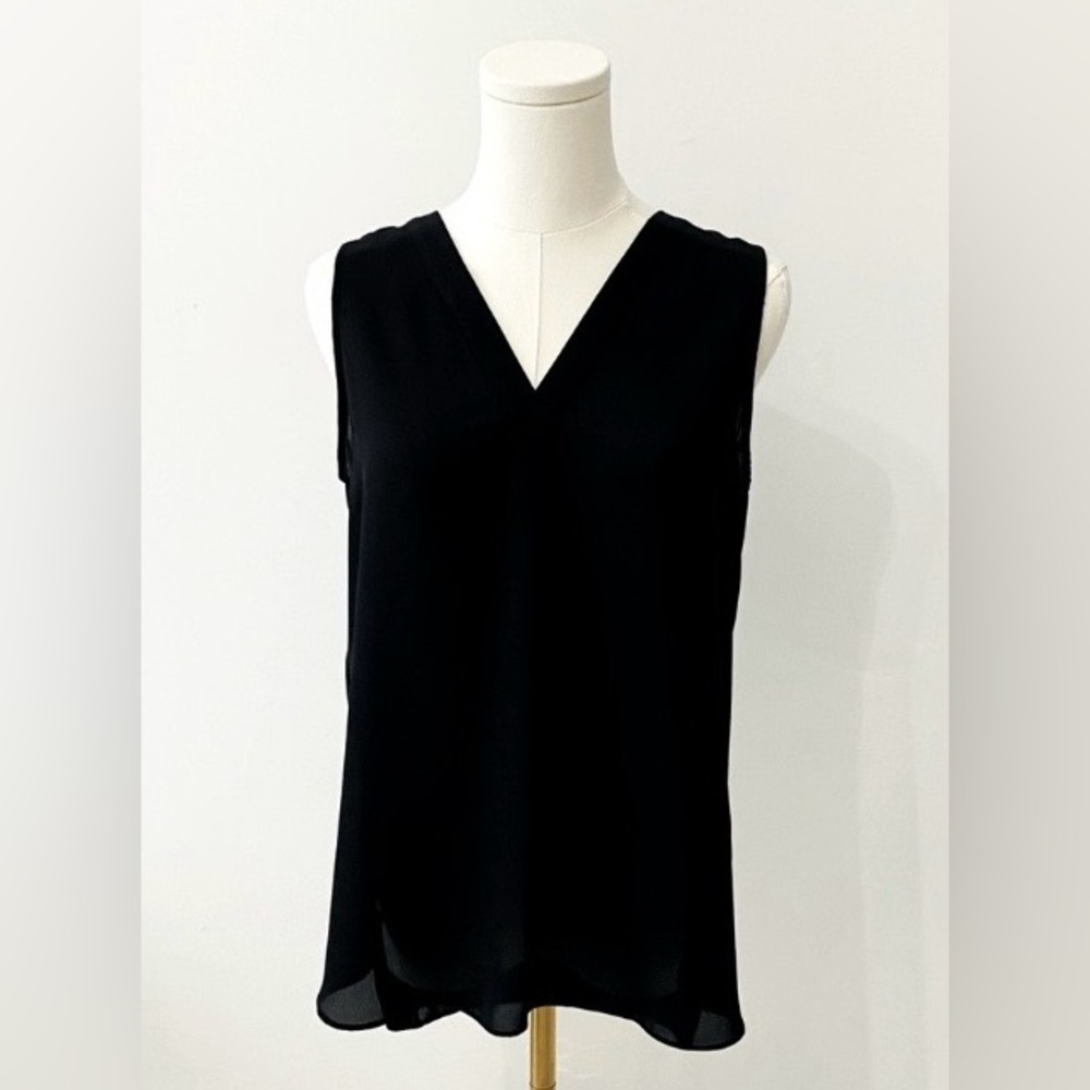 Violet & Claire, Elegant Black Sleeveless Top, Size Small
